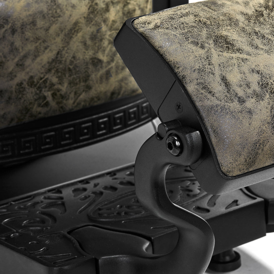 Sillón de Barberia Gabbiano President Old Leather Verde - imagen 12