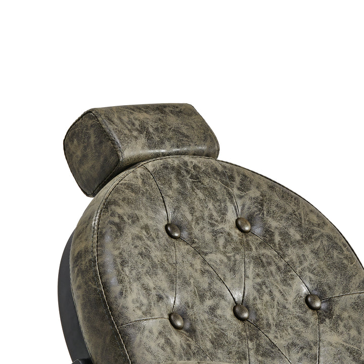 Sillón de Barberia Gabbiano President Old Leather Verde - imagen 14