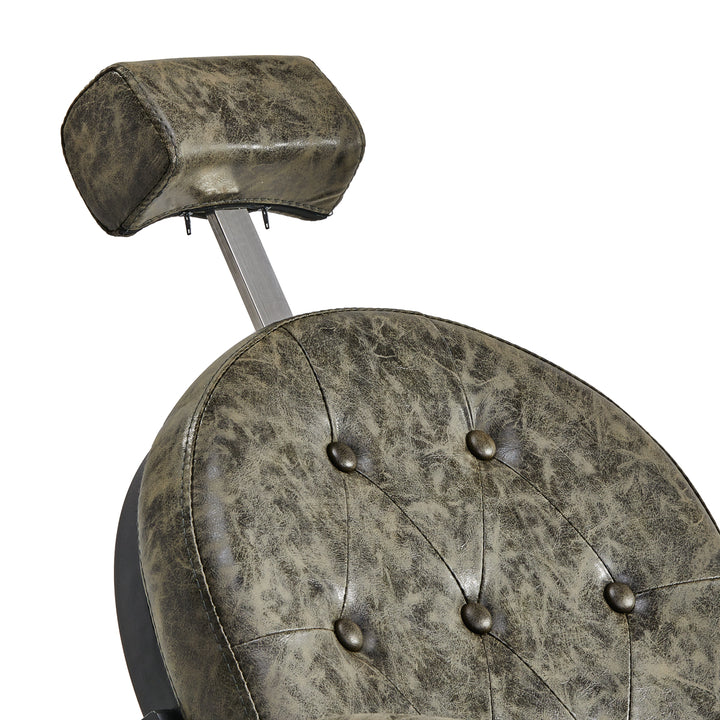Sillón de Barberia Gabbiano President Old Leather Verde - imagen 15