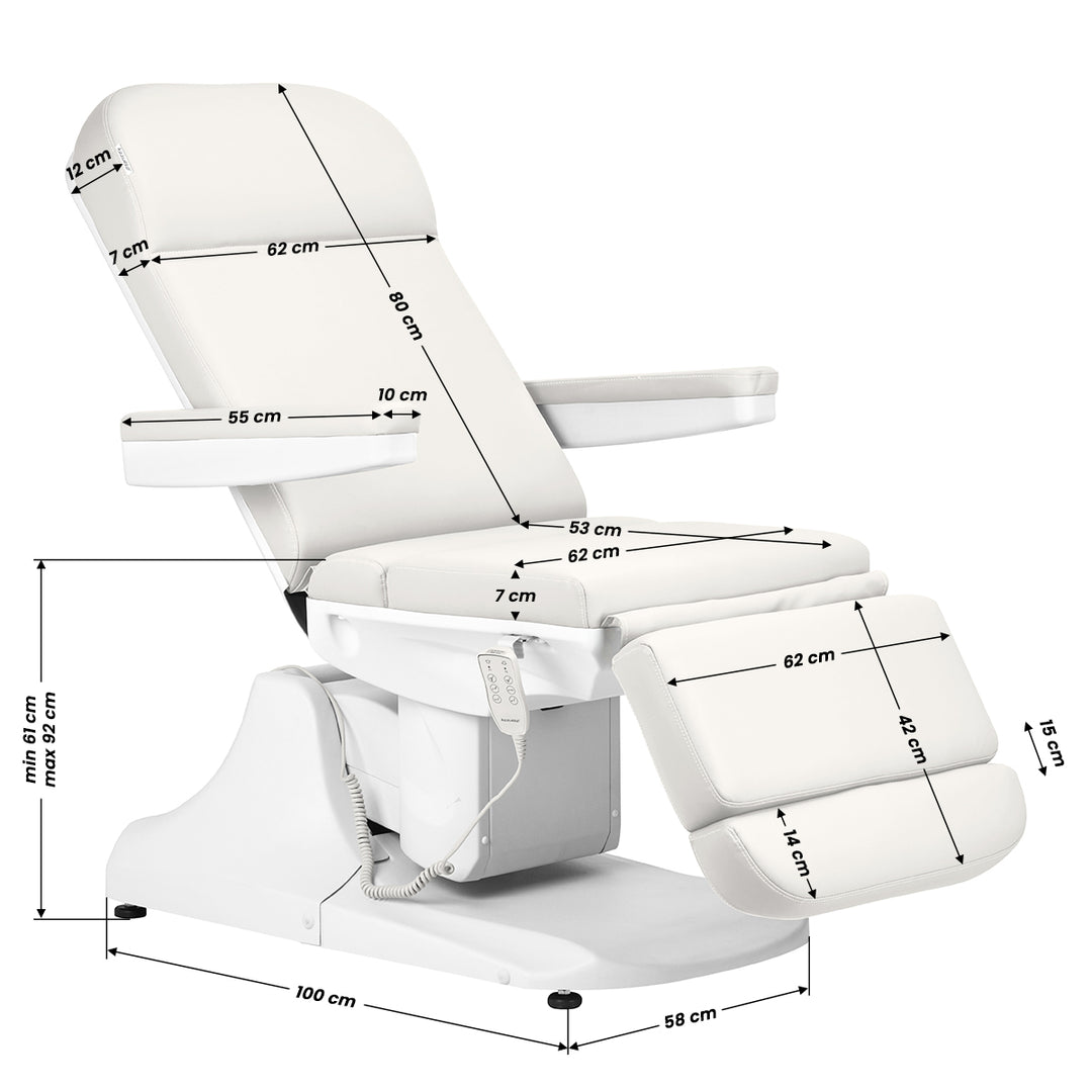 Sillón Estético Eléctrico Azzurro 891 3 Motores Blanc - imagen 17