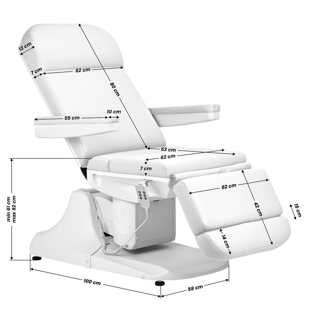 Sillón Estético Eléctrico Azzurro 891 3 Motores Blanc - imagen 17