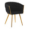 Silla con Respaldo 4Rico QS-GW06G Terciopelo Negro