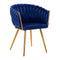 Silla con Respaldo 4Rico QS-GW06G Terciopelo Azul