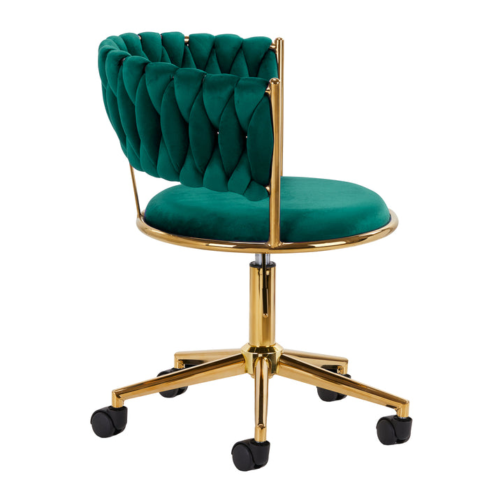 Silla Giratoria 4Rico QS-GW01G Terciopelo Verde 3