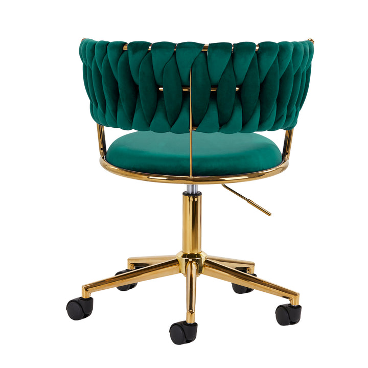 Silla Giratoria 4Rico QS-GW01G Terciopelo Verde 4