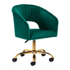 Silla Giratoria 4Rico QS-OF212G Terciopelo Verde