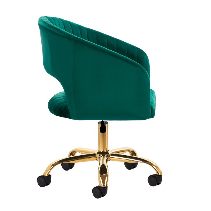 Silla Giratoria 4Rico QS-OF212G Terciopelo Verde 3