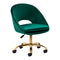Silla Giratoria con Ruedas y Respaldo 4Rico QS-MF18G Terciopelo Verde