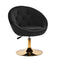 Silla Giratoria con Respaldo 4Rico QS-BL12B Terciopelo Negro