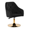 Silla Giratoria con Respaldo 4Rico QS-BL14G Terciopelo Negro