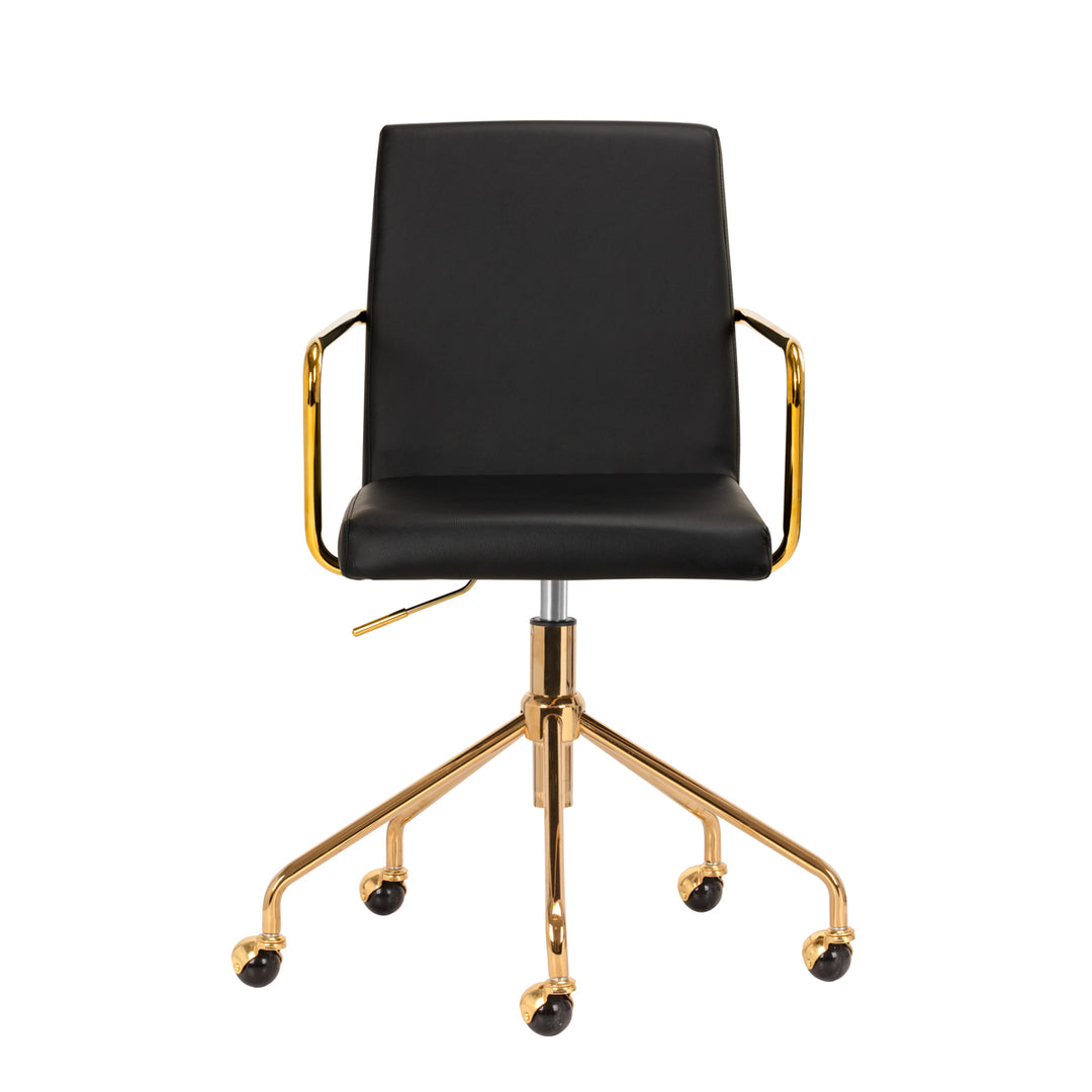 Silla Giratoria QS-OF211G Oro-Negro 2