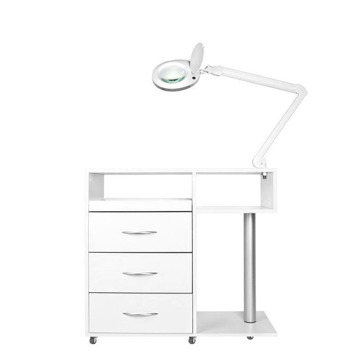 Kit de Pedicura Profesional Y-300 con Carro, Torno para Uñas, Lámpara Lupa y Aparato UV-C - imagen 2