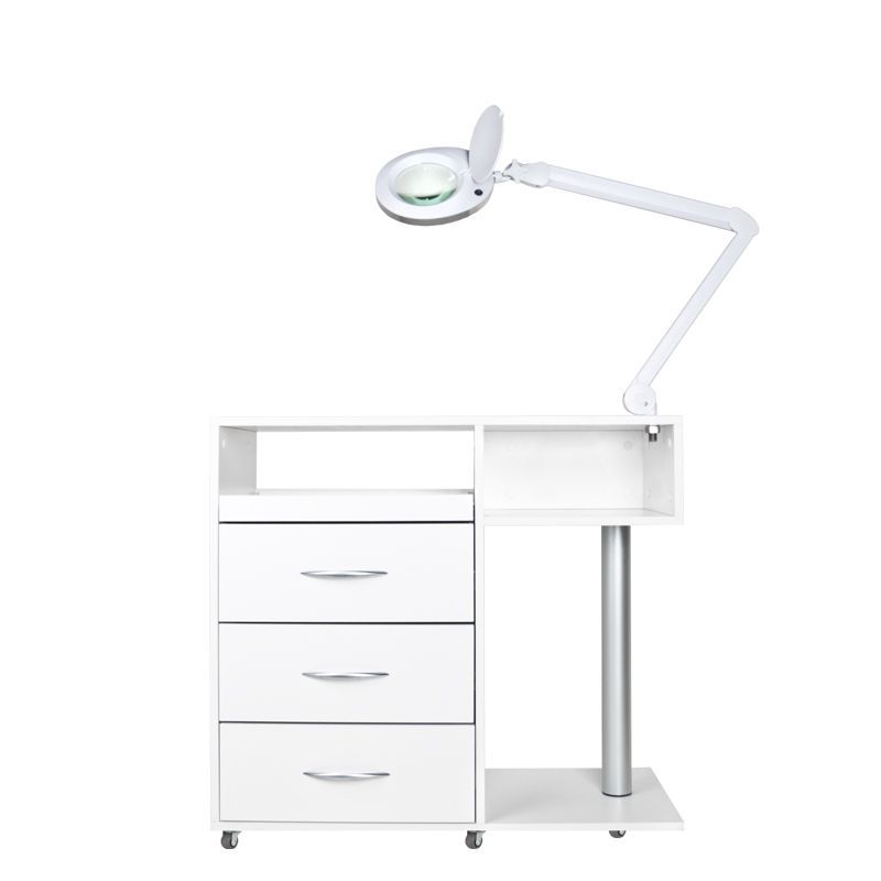 Kit de Pedicura Profesional Y-300 con Carro, Torno para Uñas, Lámpara Lupa y Aparato UV-C - imagen 3