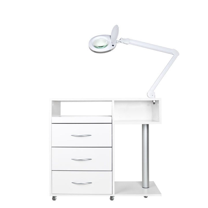 Kit de Pedicura Profesional Y-300 con Carro, Torno para Uñas, Lámpara Lupa y Aparato UV-C - imagen 3