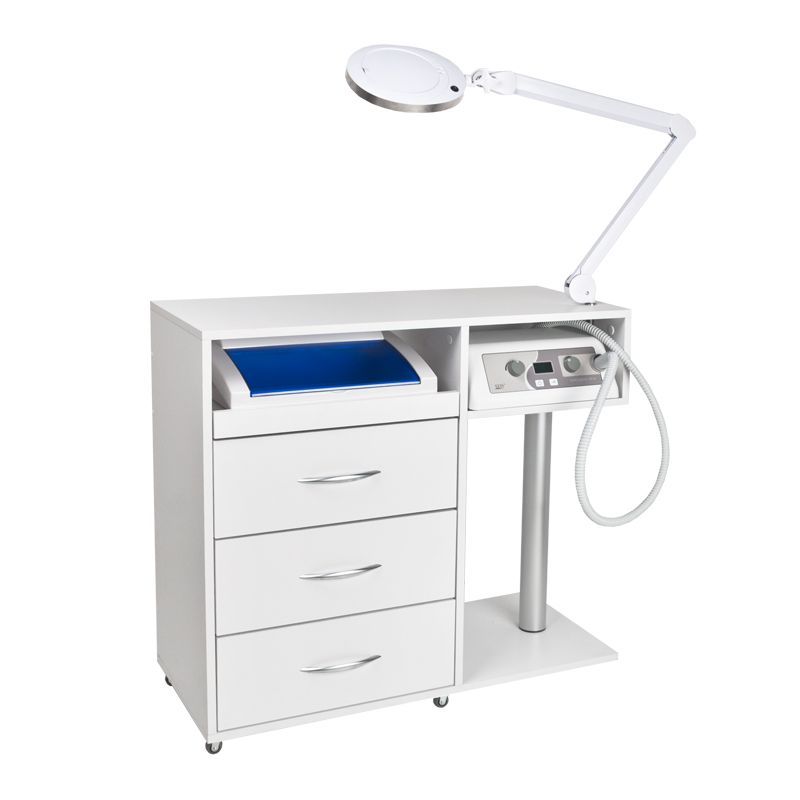 Kit de Pedicura Profesional Y-300 con Carro, Torno para Uñas, Lámpara Lupa y Aparato UV-C - imagen 7