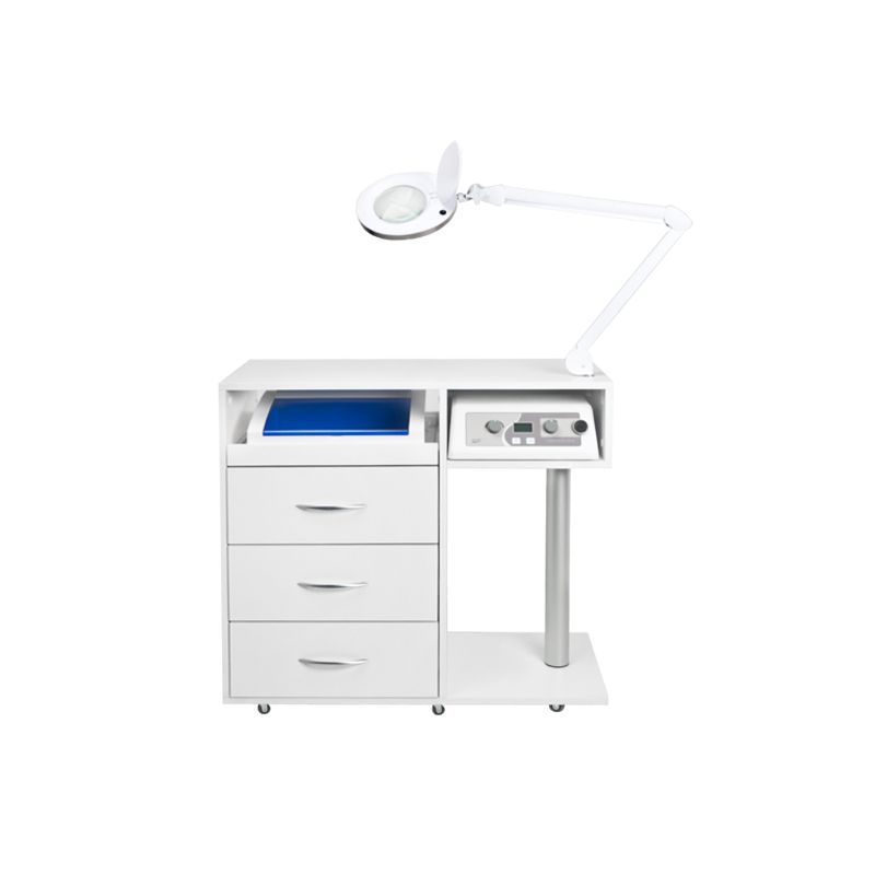 Kit de Pedicura Profesional Y-300 con Carro, Torno para Uñas, Lámpara Lupa y Aparato UV-C - imagen 8