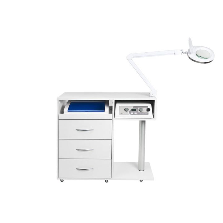 Kit de Pedicura Profesional Y-300 con Carro, Torno para Uñas, Lámpara Lupa y Aparato UV-C - imagen 9