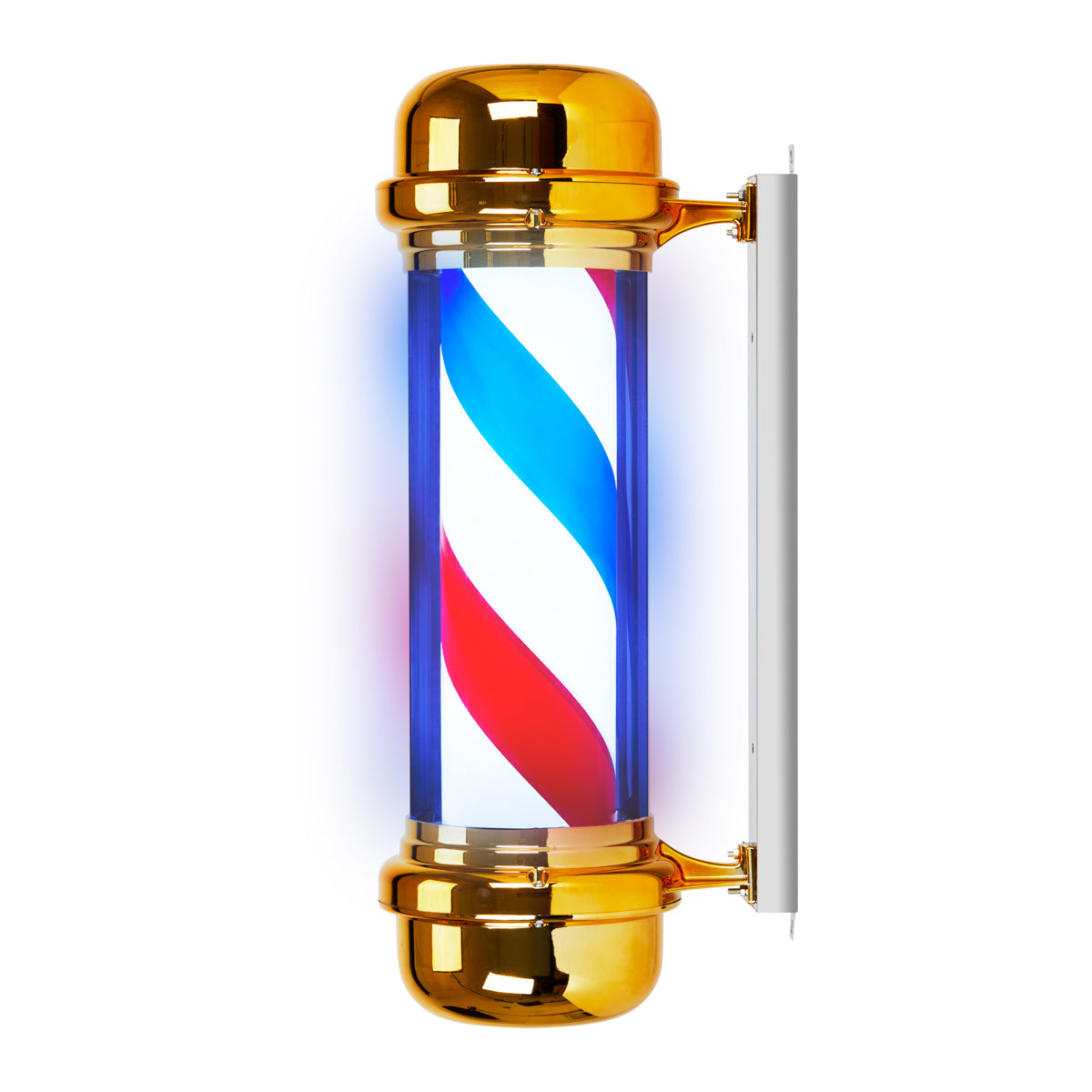 Barber Pole Iluminado y Giratorio Gabbiano BB-02 Oro