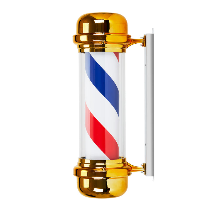Barber Pole Iluminado y Giratorio Gabbiano BB-02 Oro - imagen 2