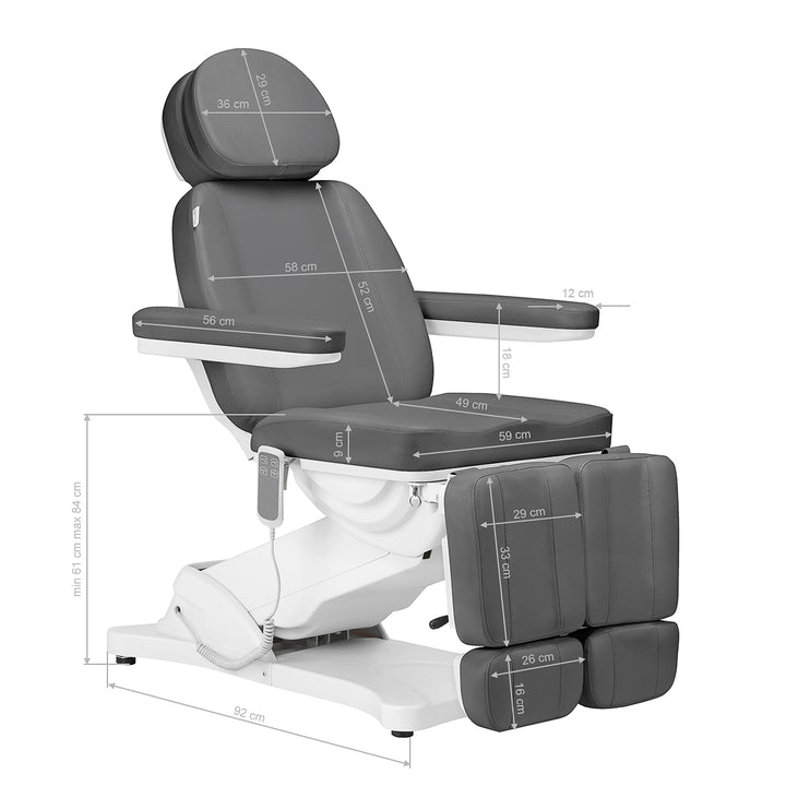 Sillón Estético Eléctrico Sillon Classic 2 Motores Pedi Gris - imagen 20