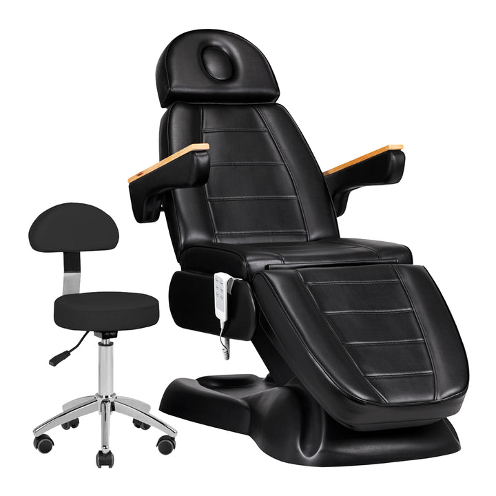 Sillón Estético Eléctrico Sillon Lux 273B 3 Motores con Taburete Negro