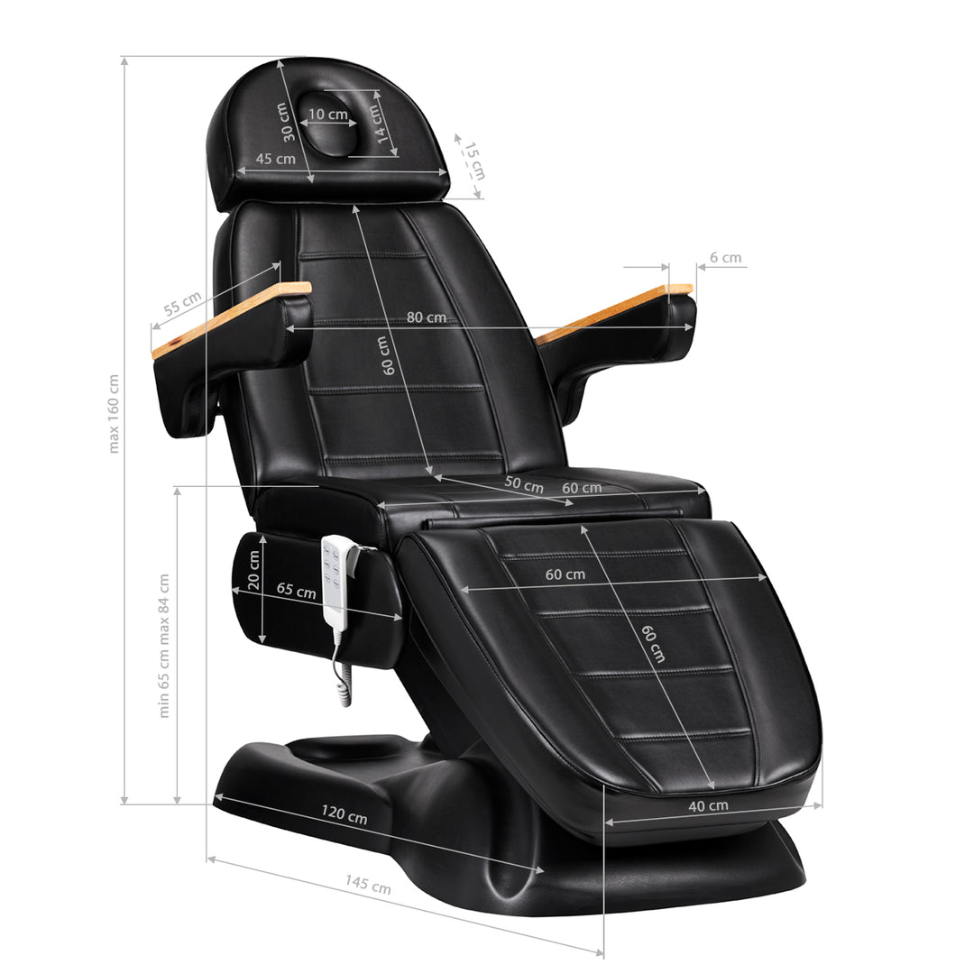 Sillón Estético Eléctrico Sillon Lux 273B 3 Motores con Taburete Negro - imagen 18
