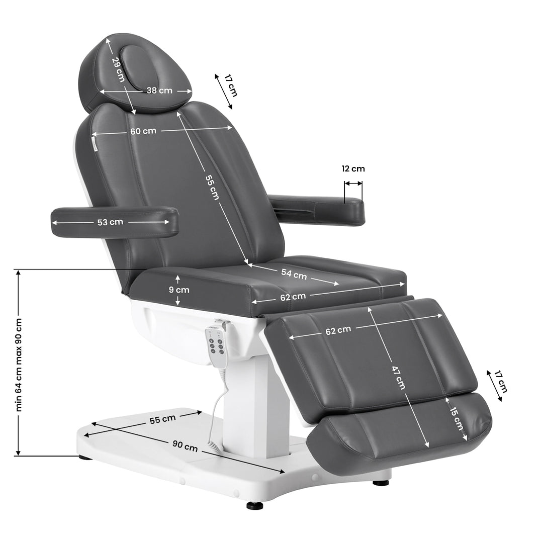 Sillón Estético Eléctrico Azzurro 803D 3 Motores Gris - imagen 24
