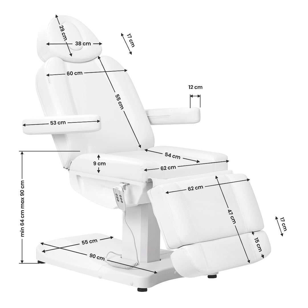 Sillón Estético Eléctrico Azzurro 803D 3 Motores Blanc - imagen 22