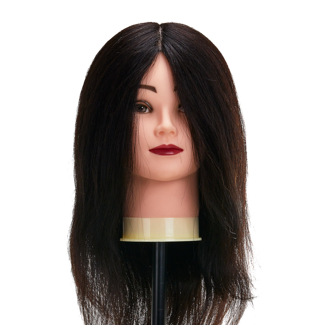 Cabeza Maniquí de Peluquería Gabbiano WZ1 Pelo Natural 30 cm Negro