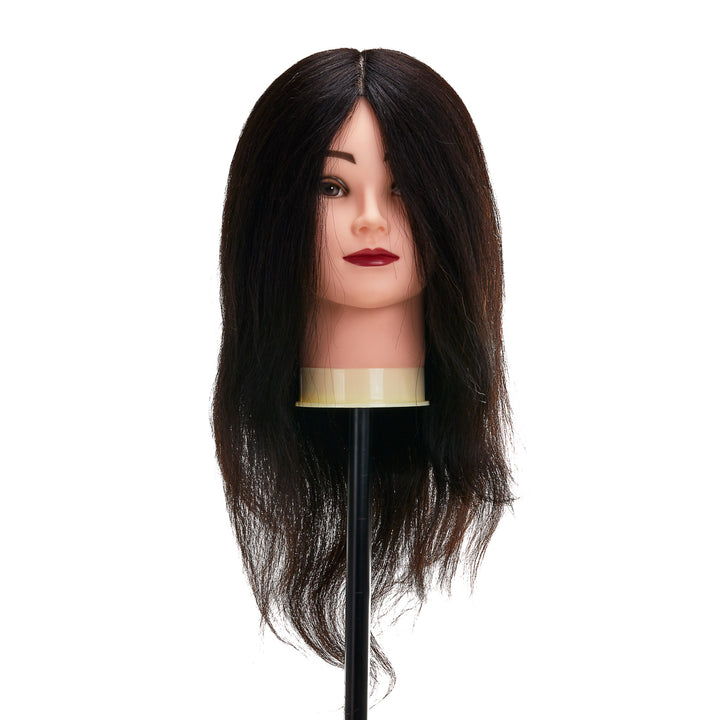 Cabeza Maniquí de Peluquería Gabbiano WZ1 Pelo Natural 30 cm Negro - imagen 2