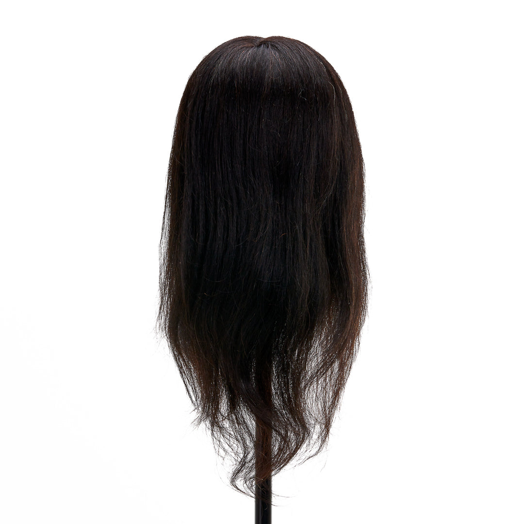 Cabeza Maniquí de Peluquería Gabbiano WZ1 Pelo Natural 30 cm Negro - imagen 4