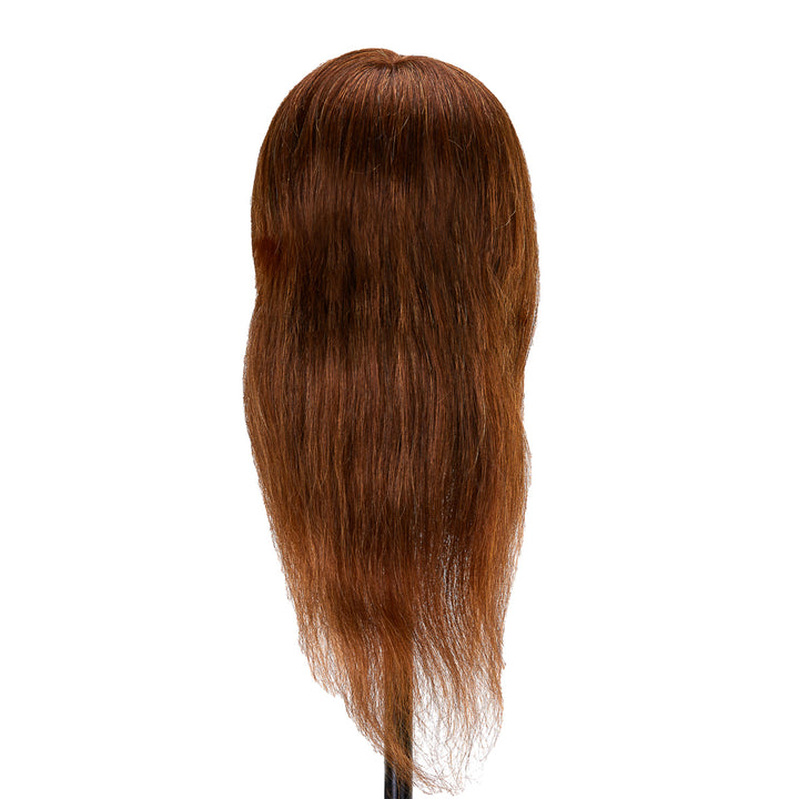 Cabeza Maniquí de Peluquería Gabbiano WZ1 Pelo Natural 30 cm Castaño - imagen 4