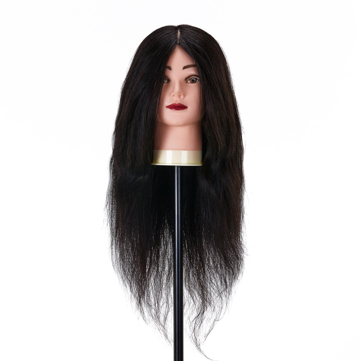 Cabeza Maniquí de Peluquería Gabbiano WZ1 Pelo Natural 42 cm Negro - imagen 2