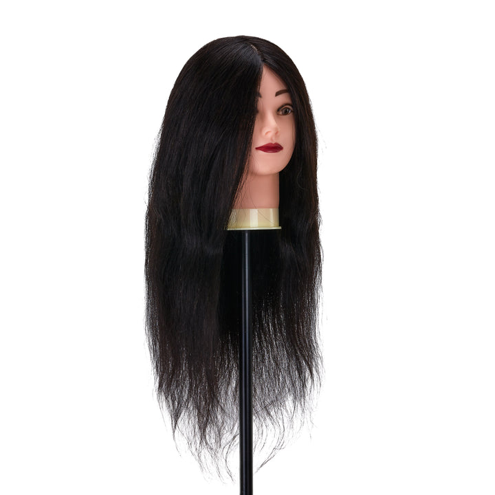 Cabeza Maniquí de Peluquería Gabbiano WZ1 Pelo Natural 42 cm Negro - imagen 3