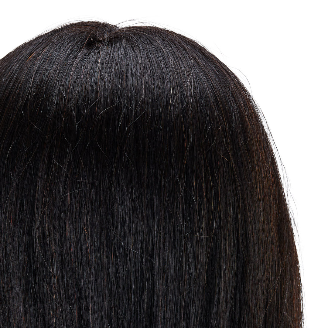 Cabeza Maniquí de Peluquería Gabbiano WZ1 Pelo Natural 42 cm Negro - imagen 5