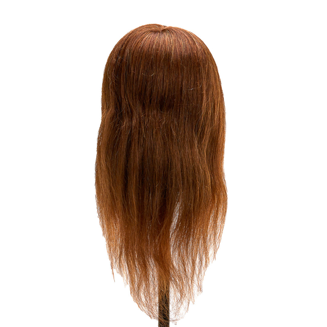 Cabeza Maniquí de Peluquería Gabbiano WZ1 Pelo Natural 42 cm Castaño - imagen 4