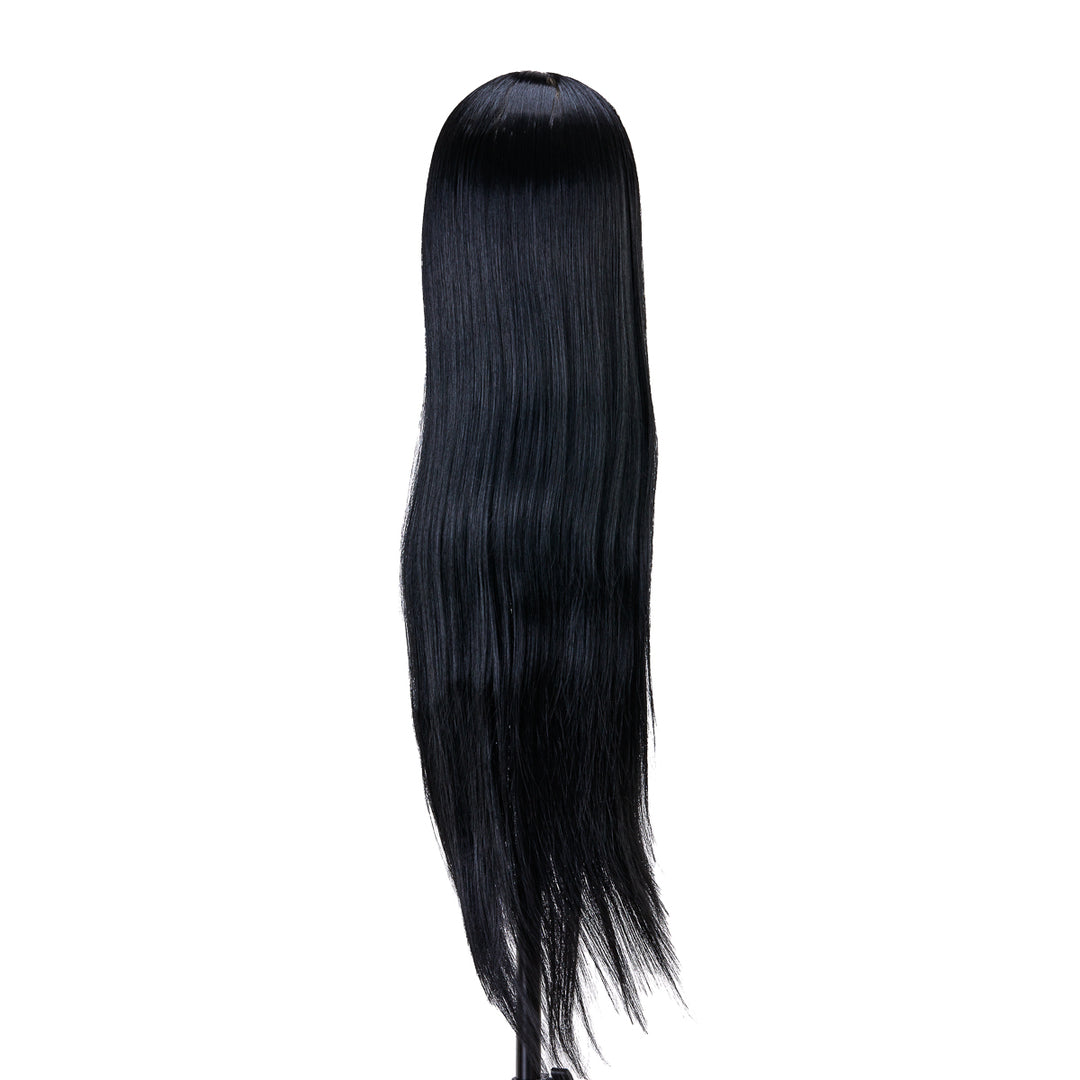 Cabeza Maniquí de Peluquería Gabbiano WZ2 Pelo Sintético 55 cm Negro - imagen 4