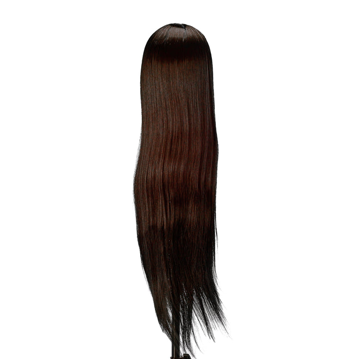 Cabeza Maniquí de Peluquería Gabbiano WZ2 Pelo Sintético 55 cm Castaño - imagen 4