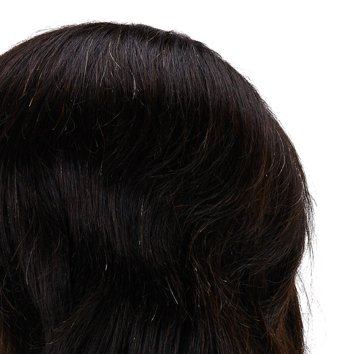 Cabeza Maniquí de Peluquería Hombre Gabbiano WZ3 Pelo Natural 20 cm Negro - imagen 4