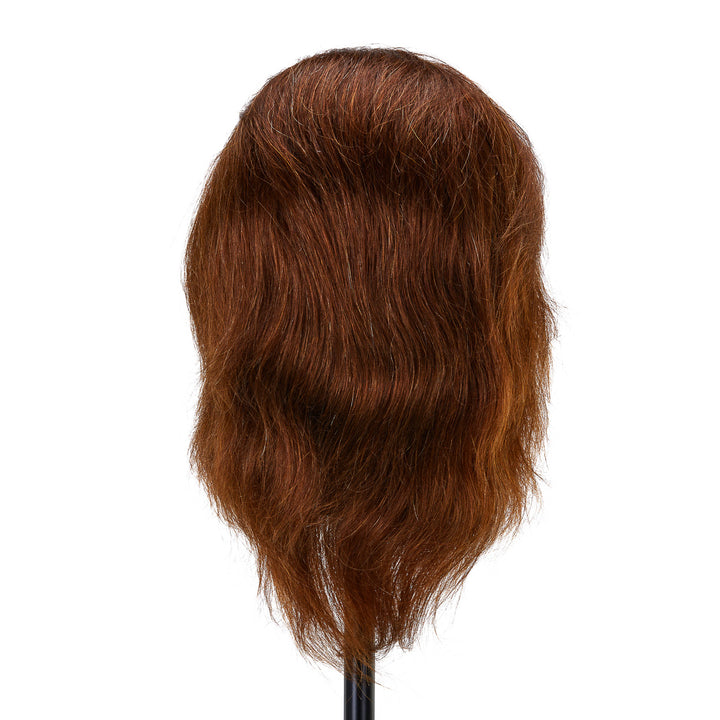 Cabeza Maniquí de Peluquería Hombre Gabbiano WZ3 Pelo Natural 20 cm Castaño - imagen 3