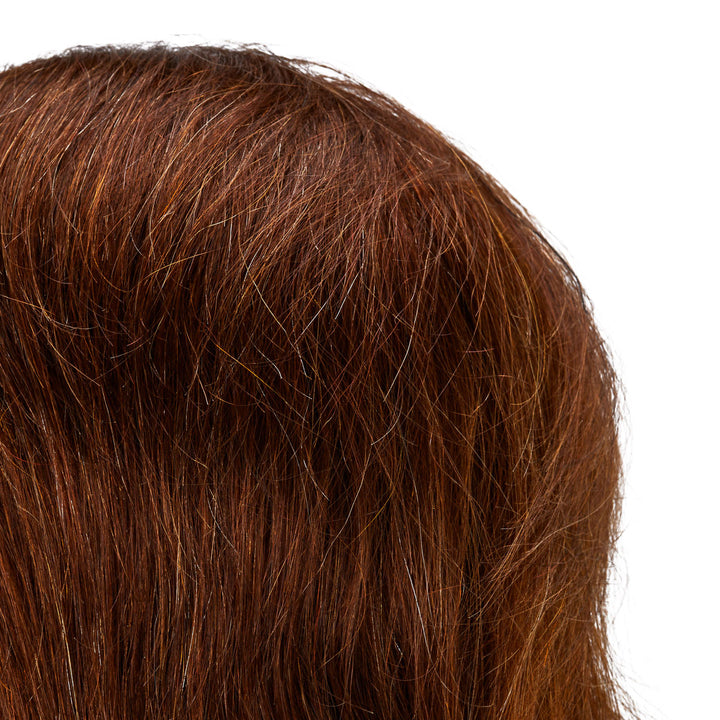 Cabeza Maniquí de Peluquería Hombre Gabbiano WZ3 Pelo Natural 20 cm Castaño - imagen 4
