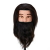 Cabeza Maniquí de Peluquería con Barba Gabbiano WZ4 Pelo Natural Negro