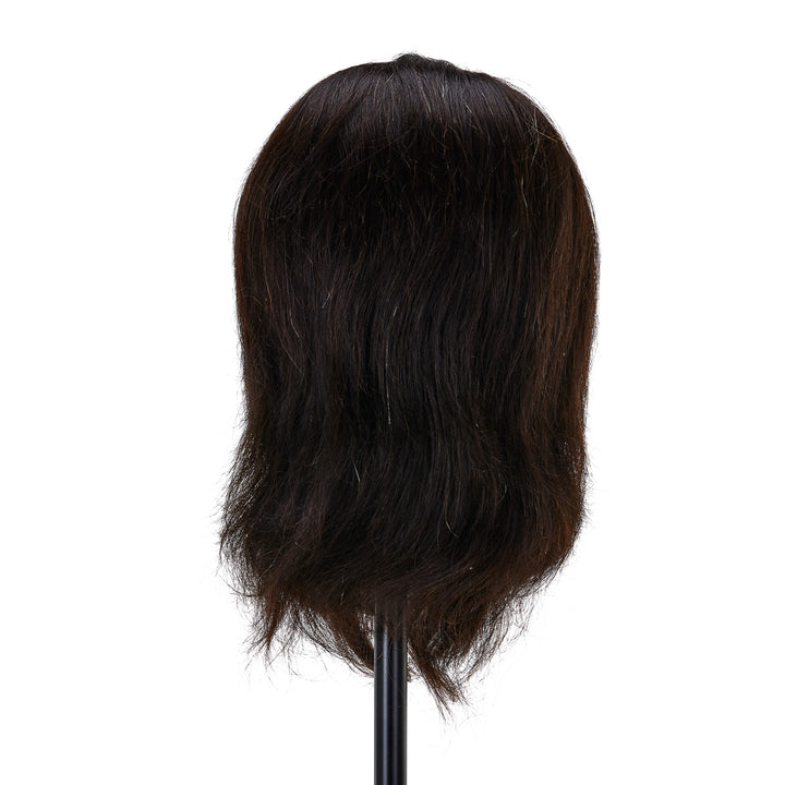 Cabeza Maniquí de Peluquería con Barba Gabbiano WZ4 Pelo Natural Negro - imagen 3