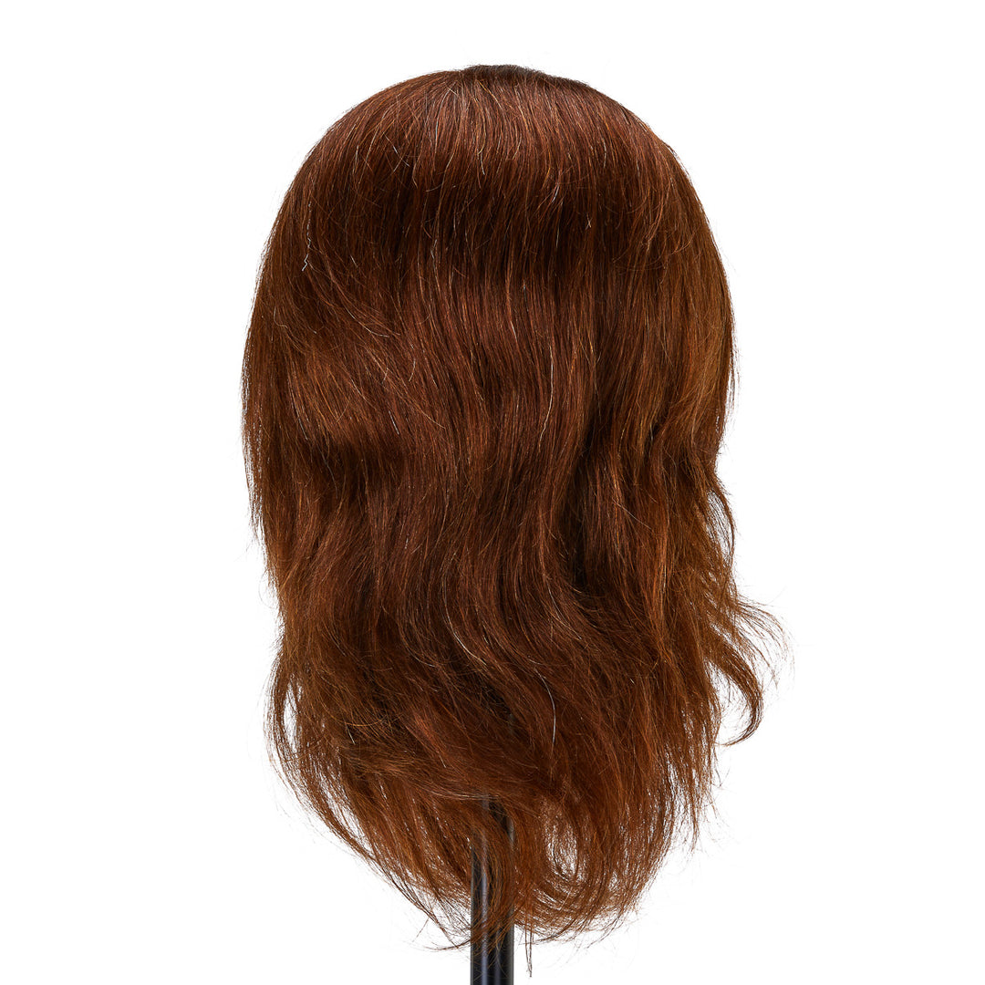Cabeza Maniquí de Peluquería con Barba Gabbiano WZ4 Pelo Natural Castaño - imagen 3