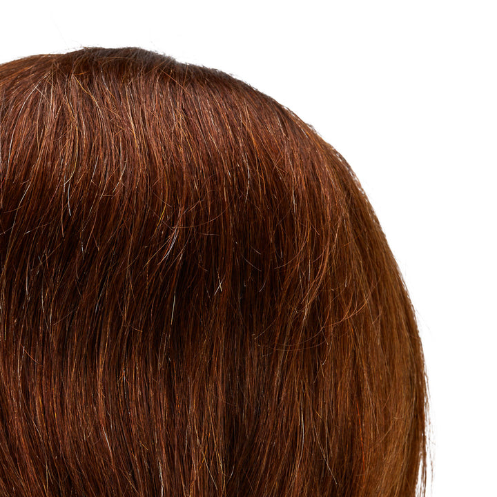 Cabeza Maniquí de Peluquería con Barba Gabbiano WZ4 Pelo Natural Castaño - imagen 4