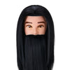 Cabeza Maniquí de Peluquería con Barba Gabbiano WZ4 Pelo Sintético Negro