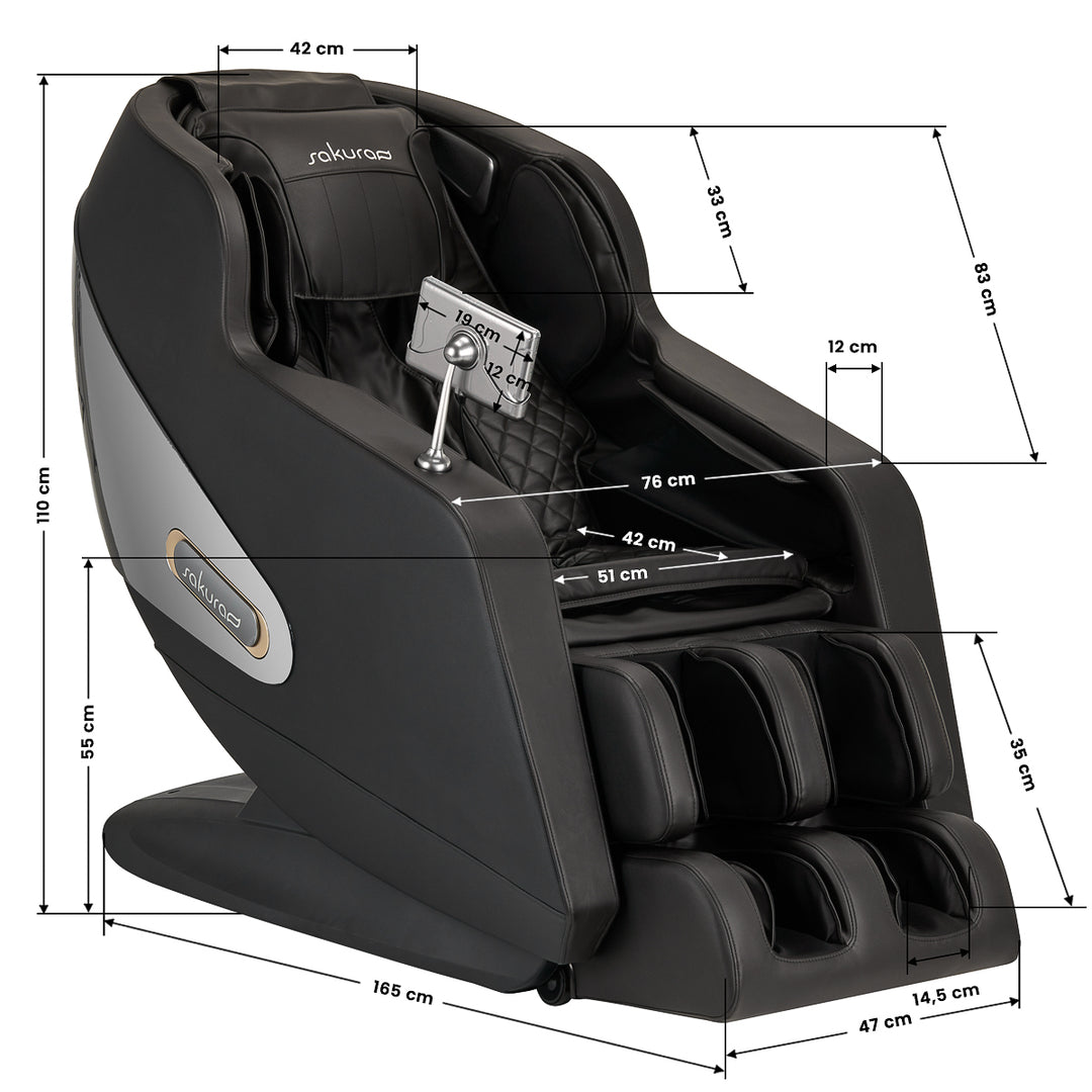 Sillón de Masaje Eléctrico Sakura Comfort Plus 806 Negro - imagen 19