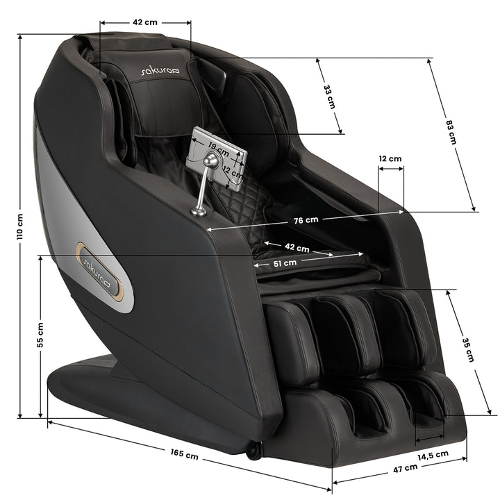 Sillón de Masaje Eléctrico Sakura Comfort Plus 806 Negro - imagen 19
