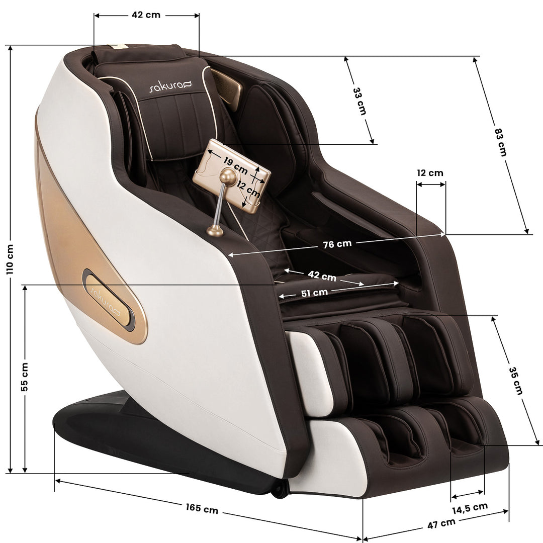Sillón de Masaje Eléctrico Sakura Comfort Plus 806 Marrón - imagen 18