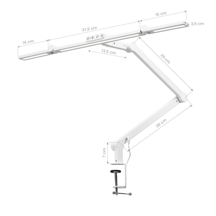 Lámpara LED con Abrazadera y Color e Intensidad de Luz Ajustables Glow L03 Blanca - imagen 9